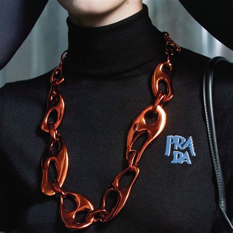 prada necklace pendant|prada nylon necklaces.